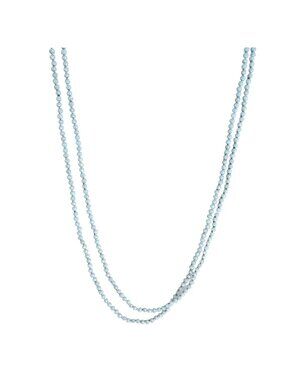 Vintage Blue Beaded Necklace Double or Single Strand Retro 50s 60s Fashion